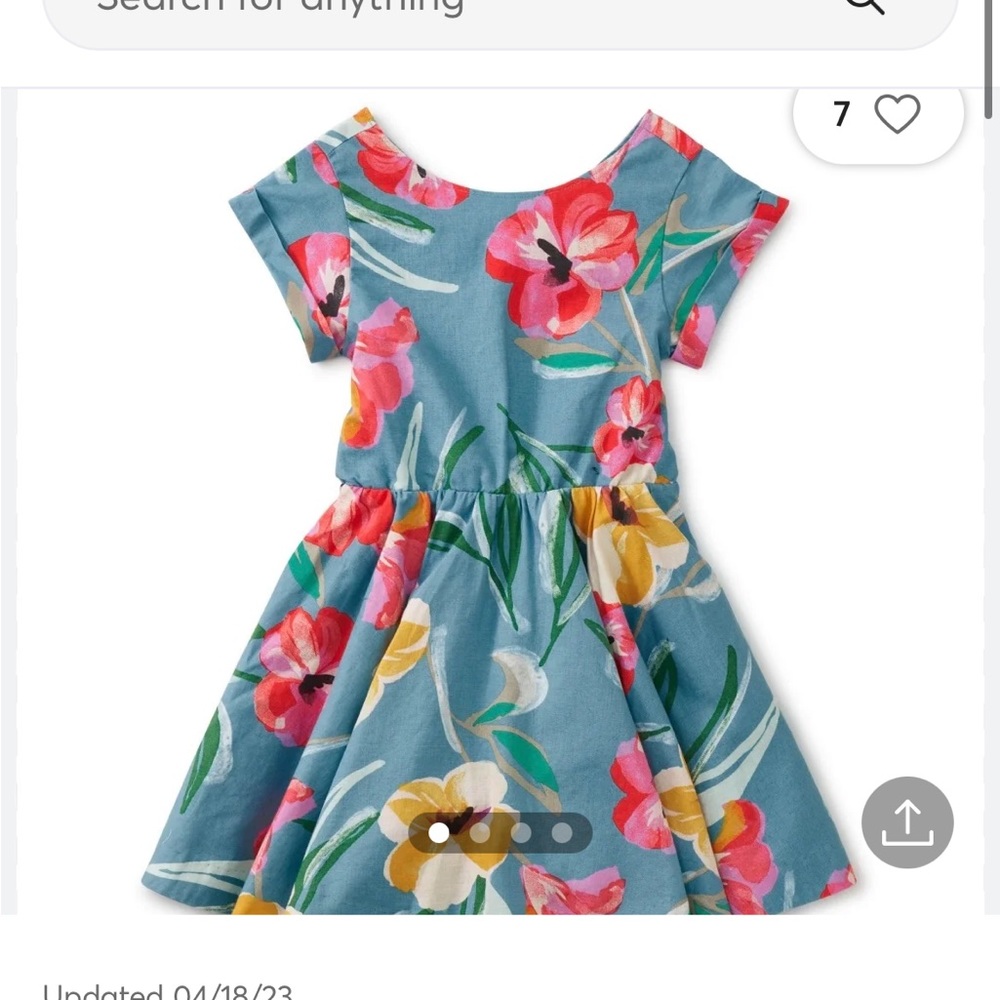 TEA COLLECTION Button back skirted dress, floral